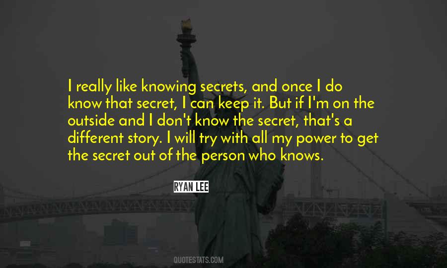 Power Of Secrets Quotes #952726