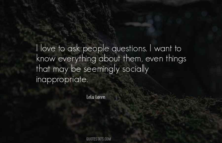 Quotes About Love Questions #776674