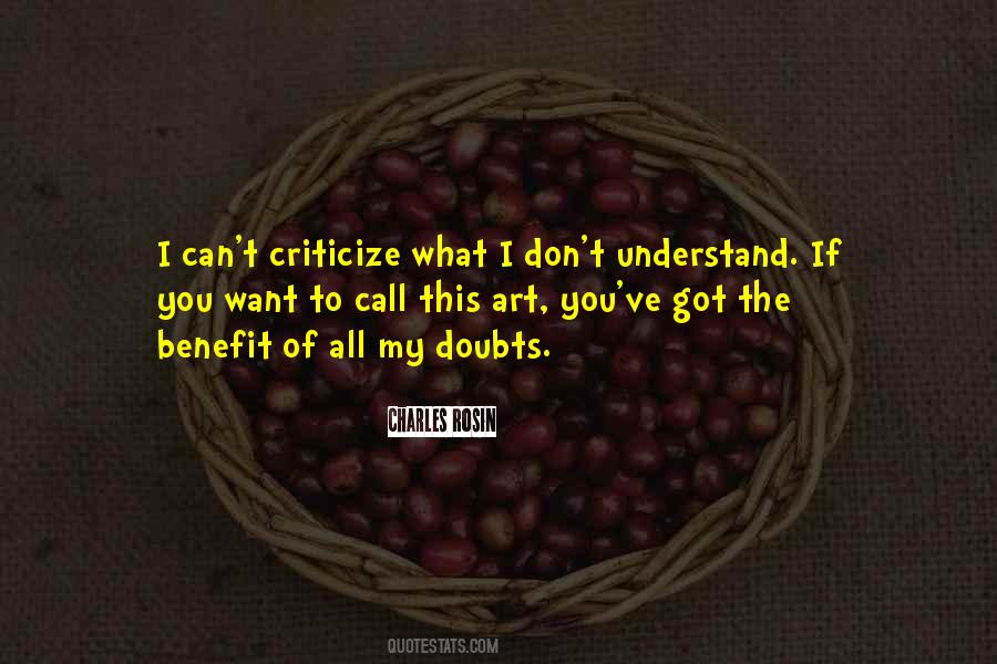 Quotes About Benefit Of The Doubt #1340073