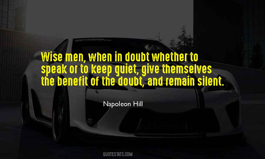 Quotes About Benefit Of The Doubt #266737