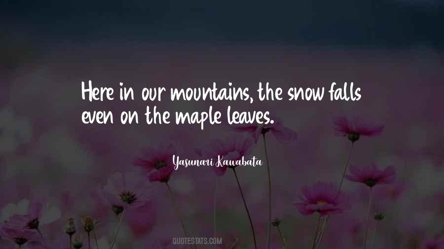 Quotes About Mountains And Snow #1167490