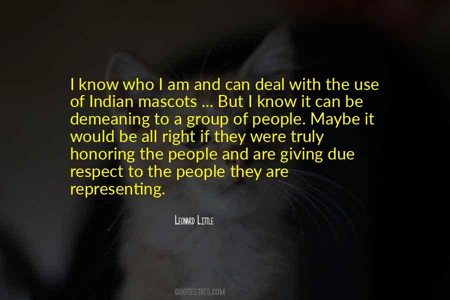 Quotes About Indian Mascots #429980