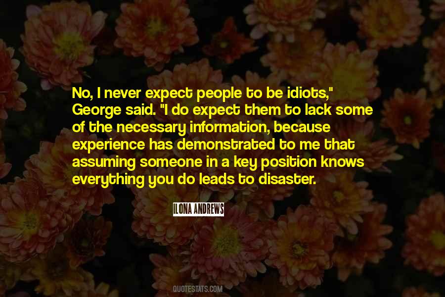 Quotes About Lack Of Experience #279352