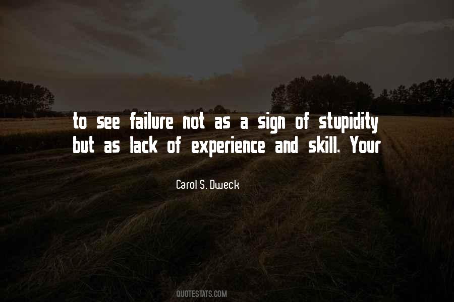 Quotes About Lack Of Experience #492997