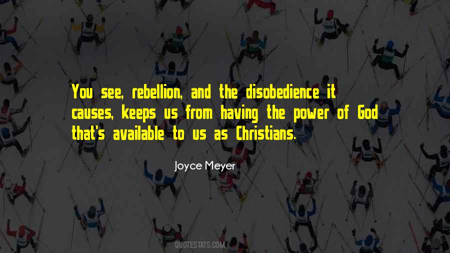 Quotes About Disobedience To God #1611931