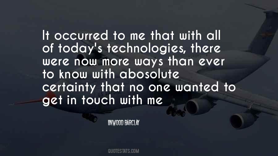 Wanted To Touch Quotes #421547