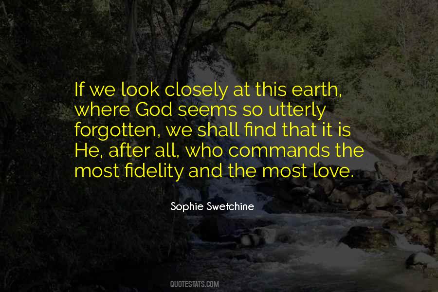 Love And Fidelity Quotes #586454