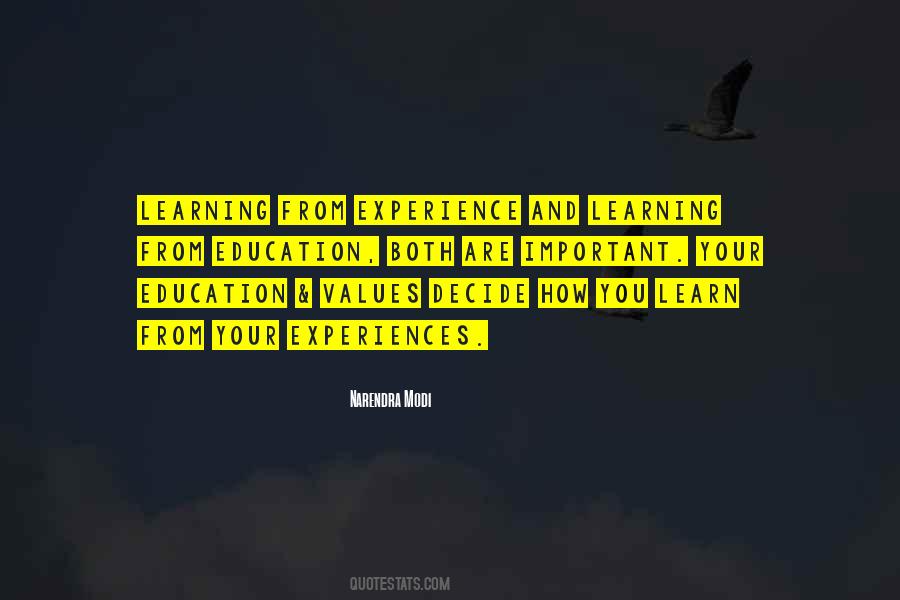 Quotes About Learning From Experience #1654677