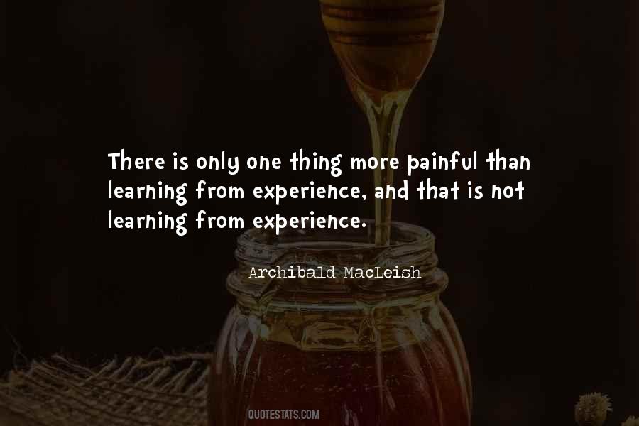 Quotes About Learning From Experience #88774