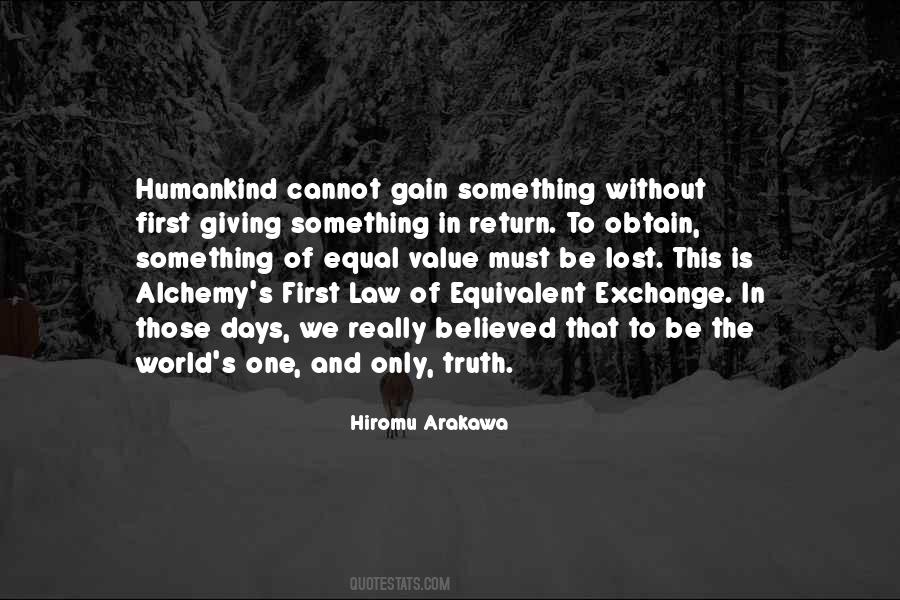 Quotes About Equivalent Exchange #1234548