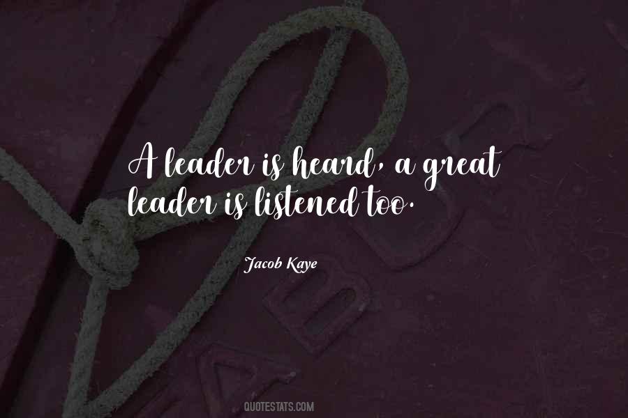 Great Leader Quotes #592774