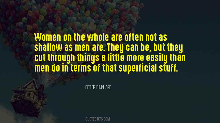 Superficial Women Quotes #943370