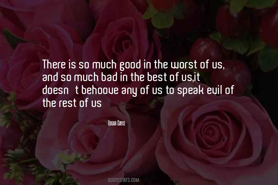 Speak Of Evil Quotes #1408006