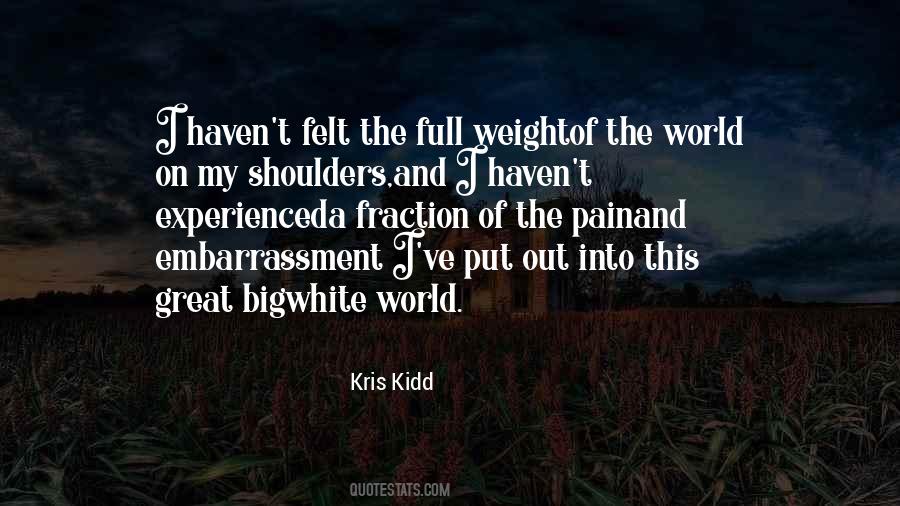 Quotes About Weight Of The World On Your Shoulders #555106