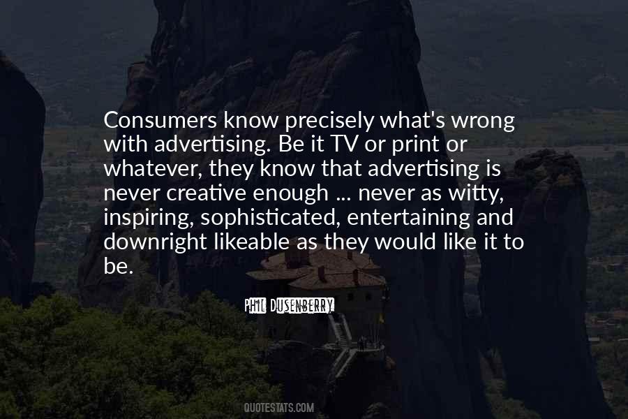 Quotes About Advertising On Tv #1402843