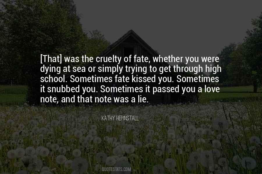 Quotes About The Fate Of Love #1099084