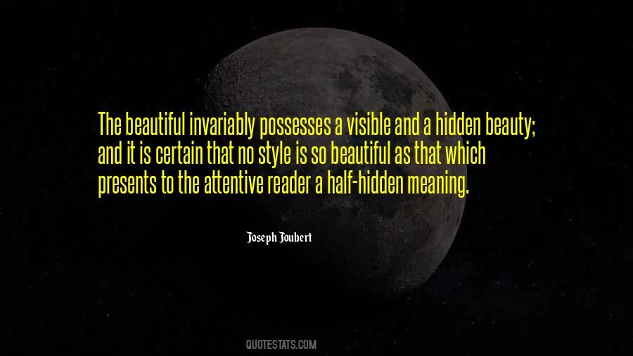 Quotes About Hidden Beauty #1203341