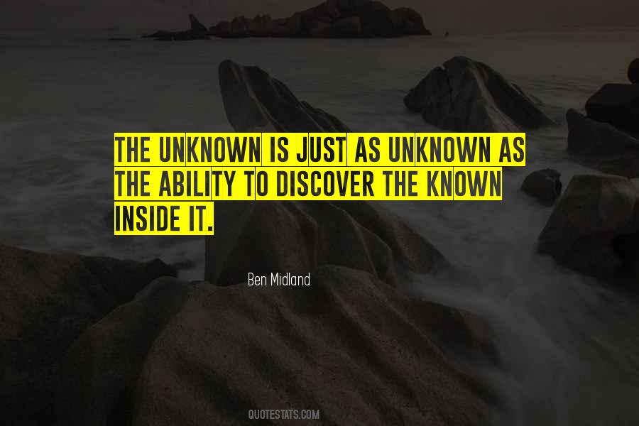 Quotes About Known Unknown #139863