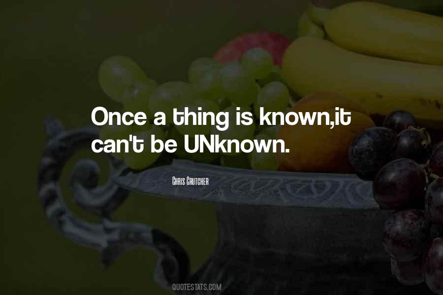 Quotes About Known Unknown #183312