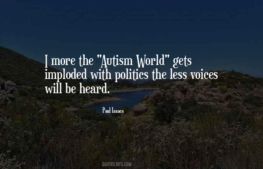 Autism Politics Quotes #1059350