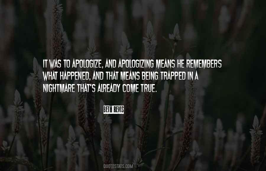 Quotes About Apologizing #74549