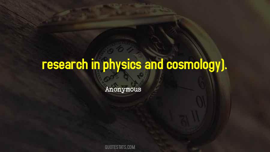 Quotes About Cosmology #1216125