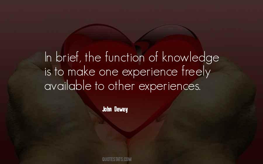 Knowledge Experience Quotes #188697