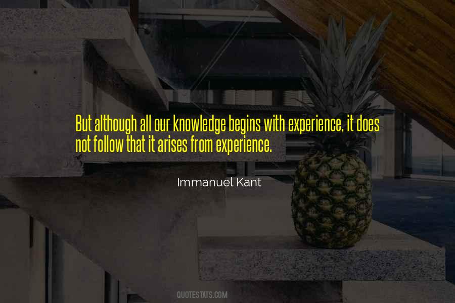 Knowledge Experience Quotes #76574