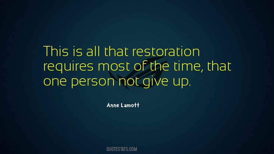 Quotes About Restoration #1290705