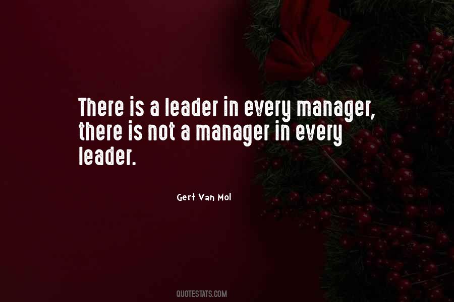 Quotes About Leader And Manager #1017448