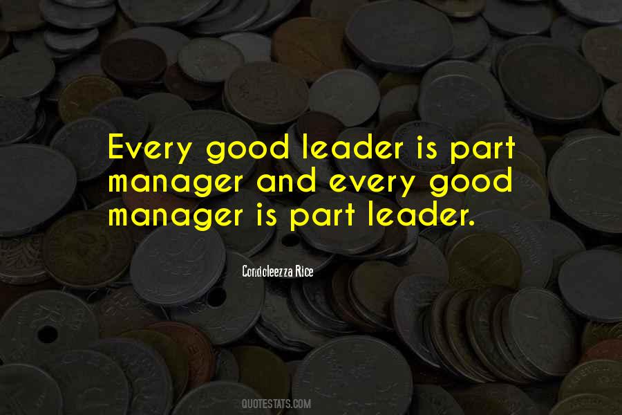 Quotes About Leader And Manager #1256809
