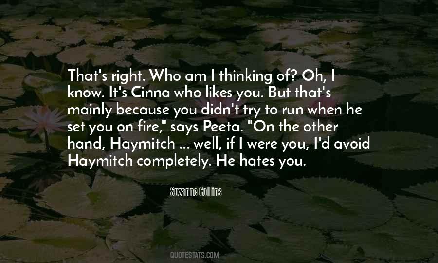 Quotes About Who Hates You #1099681