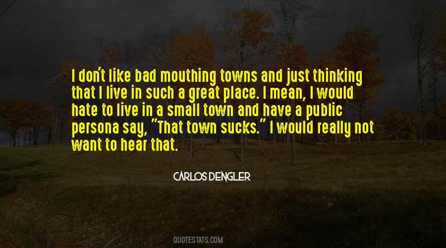 Quotes About A Small Town #306056