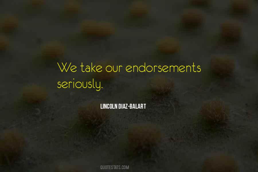 Quotes About Endorsements #261561