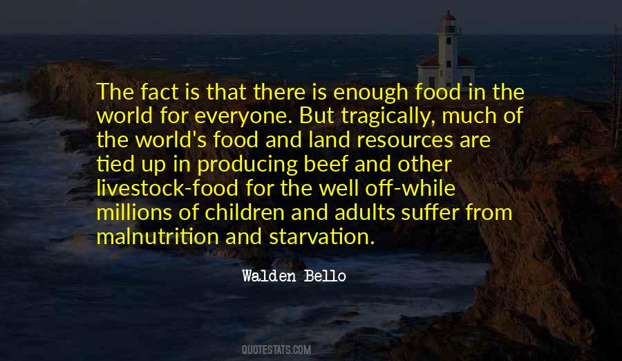 Quotes About Starvation #1176291