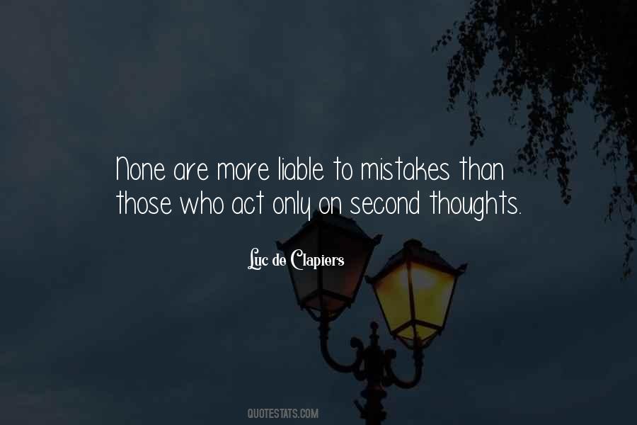 Quotes About Having Second Thoughts #148116