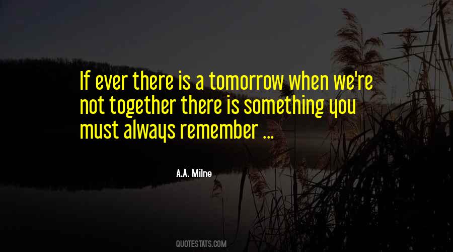 Quotes About There's Always Tomorrow #281143