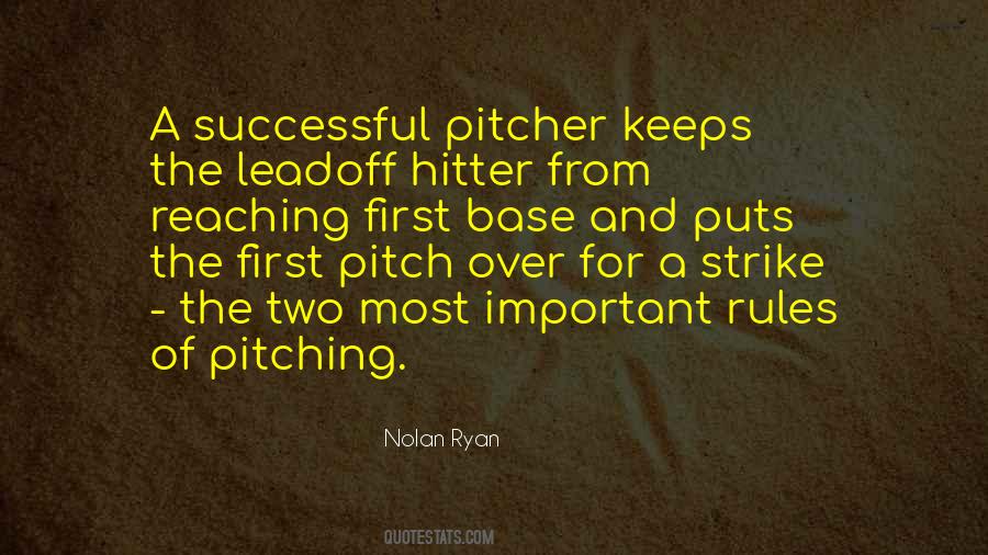 Leadoff Hitter Quotes #536525