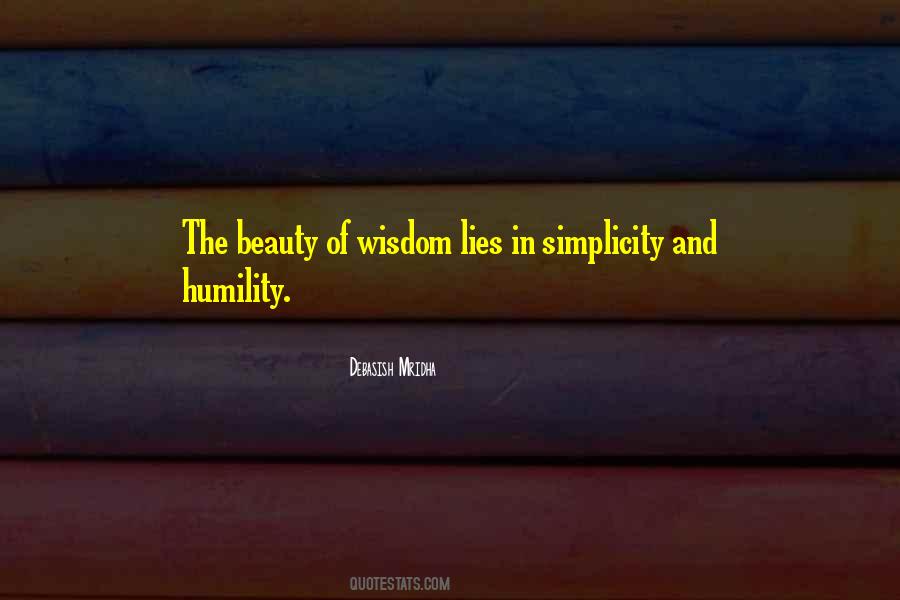 Quotes About Humility And Simplicity #1298008
