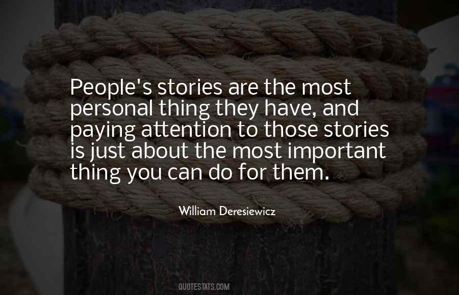 Quotes About People's Stories #990180