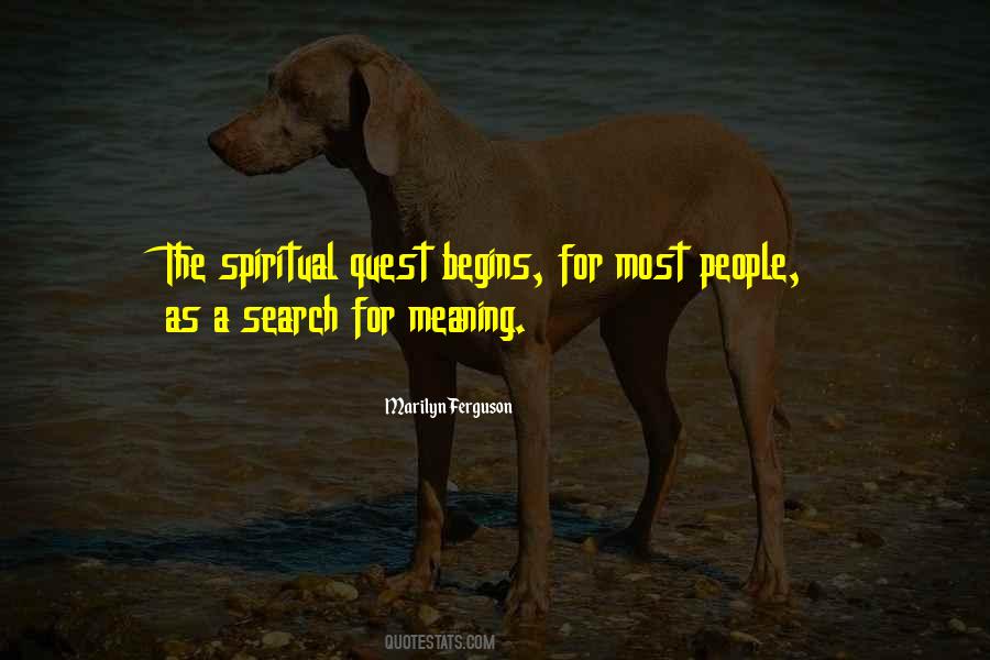 Quotes About The Search For Meaning #1629722