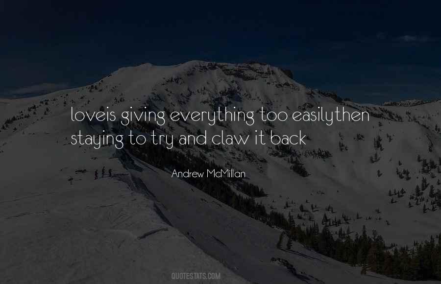 Quotes About Giving Everything #117551