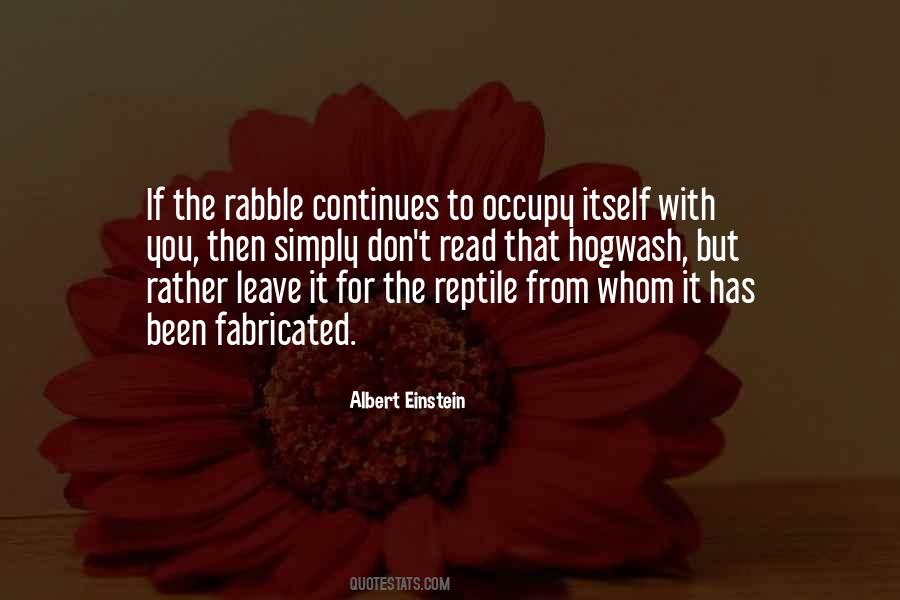 Quotes About The Rabble #1654674