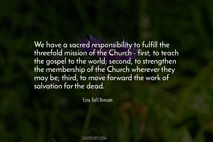 Quotes About Mission Of The Church #299542