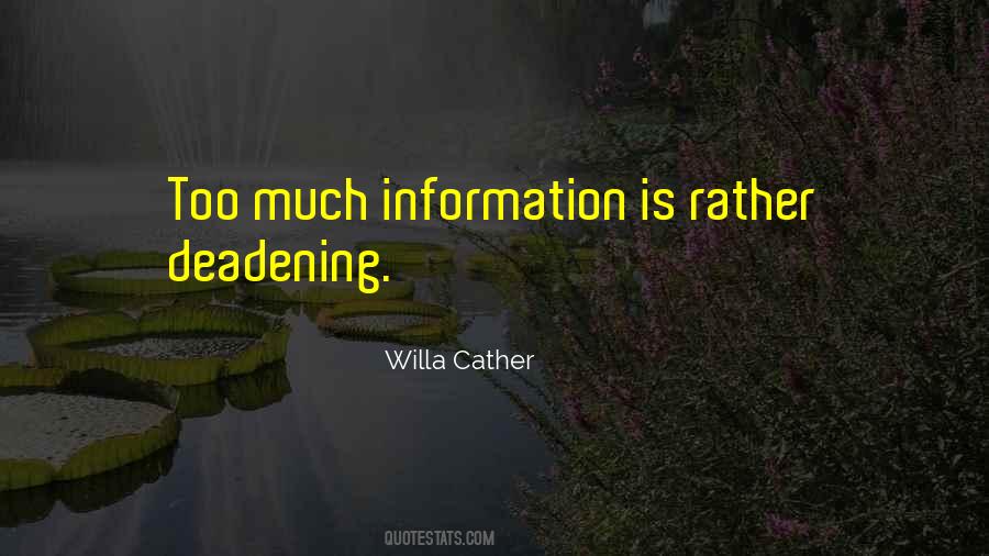 Quotes About Too Much Information #351462