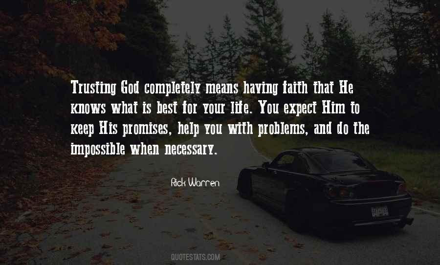 Quotes About Trusting God #1147644