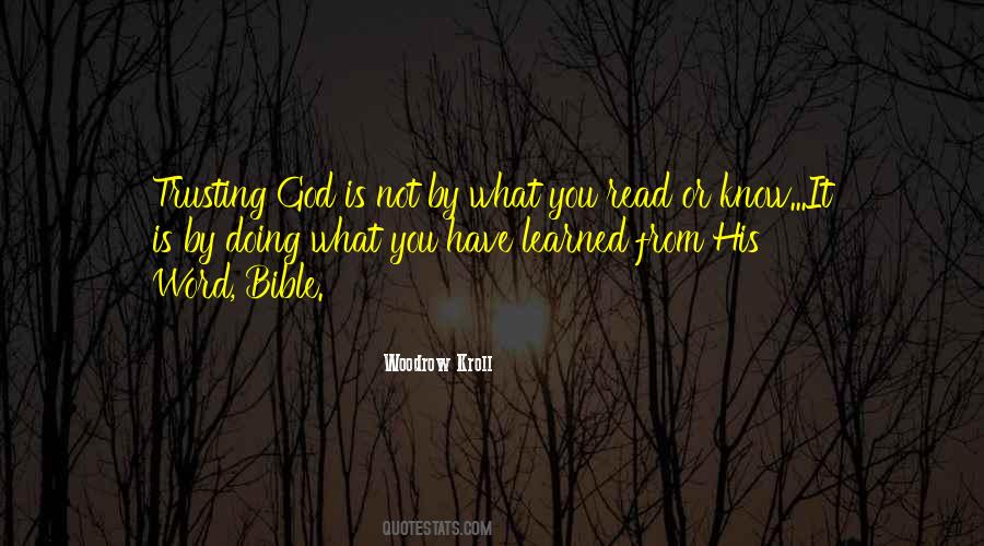 Quotes About Trusting God #1392703