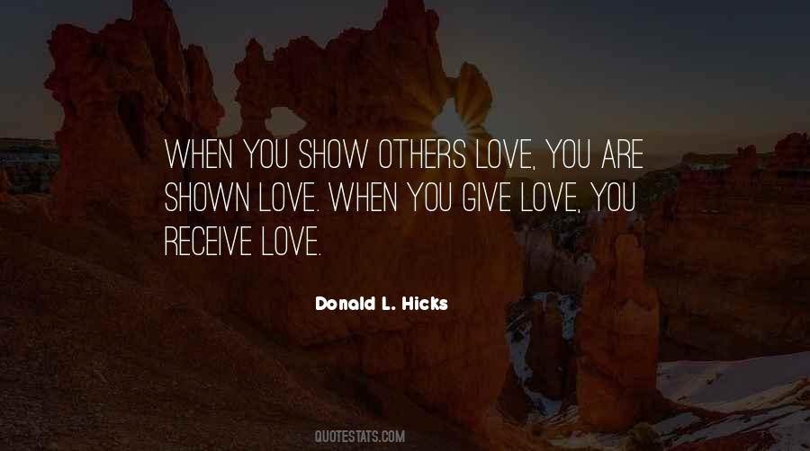 Love Shown Quotes #275796