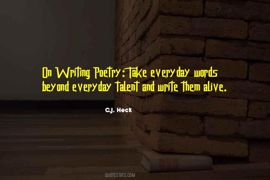 On Writing Poetry Quotes #623308