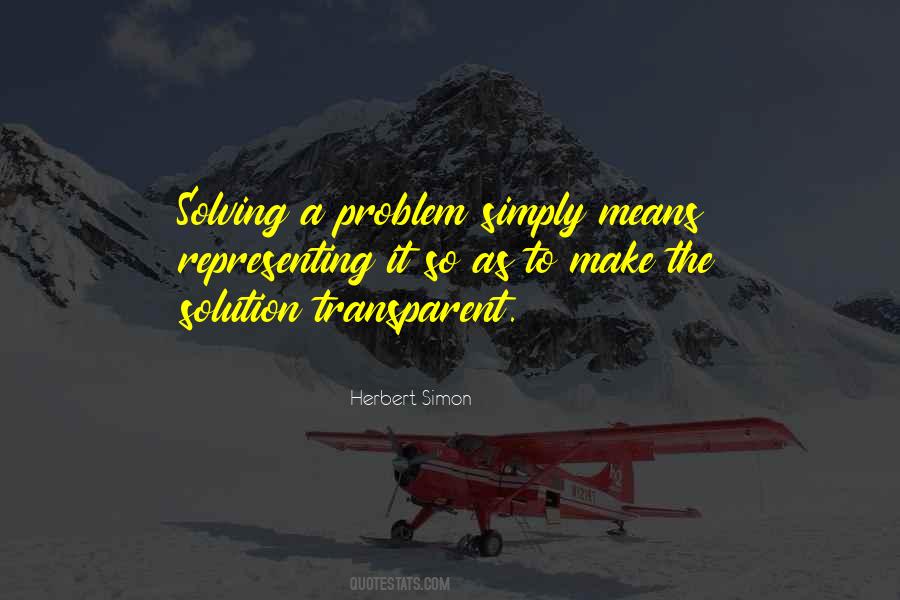 Solving A Problem Quotes #1304733